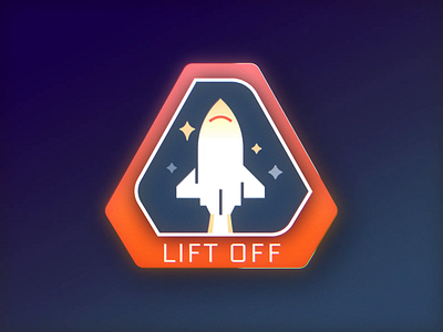 Lift Off - Badge Animation animation graphic graphic design illustration logo motion graphics vector