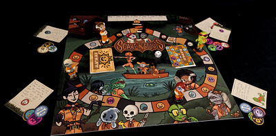 Scare Scouts board game design illustration