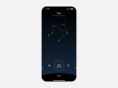 Zodiac, horoscope App (UX/UI) animation app design ui ux
