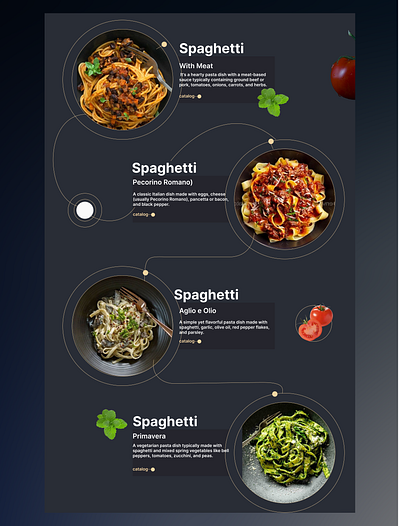 Minimalist Foodpage design ui ux webpage