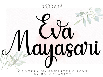 Eva Mayasari script crafting font handwritten monoline new font script ui