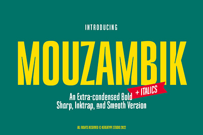 Mouzambik - Condensed Font bold condensed condensed font cool font display font hipster font rough sans serif