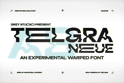 Telgra Neue - An Experimental Warped display expanded experimental futuristic neue sans serif warped