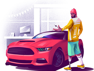 Spot illustration car character design freelance illustrator illustration illustrator procreate spot illustration web illustration
