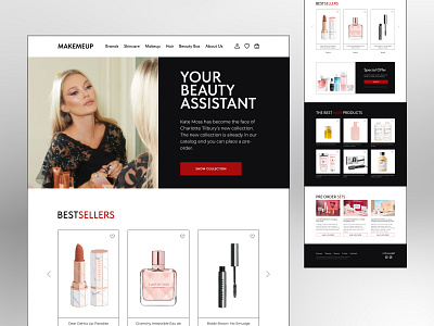 MAKEMEUP web-site ui web design ui ux uiui