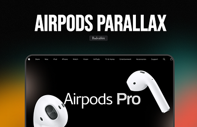 Airpods Parallax Animation app design branding graphic design illustration logo ui