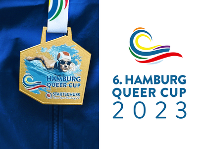 Hamburg Queer Cup 2023 • CI branding competition graphic design illustration logo olympia pride queer sport sport club sport cup