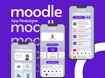 MOODLE REDESIGN app app mobile app ui uxui web design