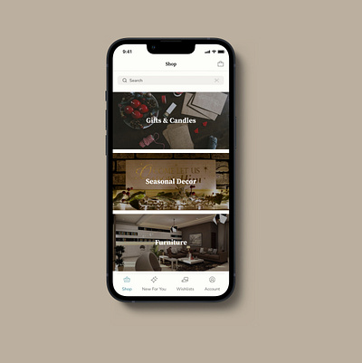 Anthropologie app app design furniture home decor mobile design mobile interface shopping app ui uiux