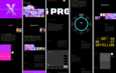 PRG. — Assorted: "Page Layout Designs" branding color interaction design logo modules neon page layout portfolio rebrand retro typography ui ui design user experience design user interactions user interface design ux ux design vibrant