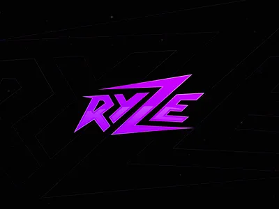 RYZE branding esports esports logo gamer lattermark logo mark typography wordmark