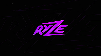 RYZE branding esports esports logo gamer lattermark logo mark typography wordmark
