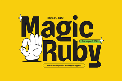 Magic Ruby 3d fonts graphic design