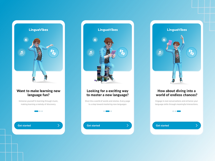 Mobile App Intro page UI by Angel Rana on Dribbble