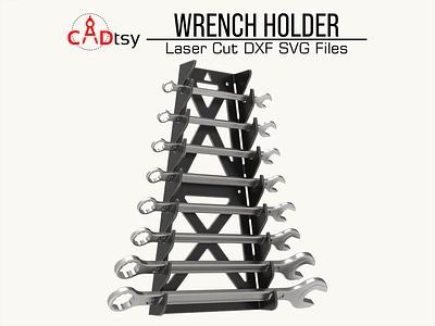 Wrench Holder, Spanner Rack DXF/SVG CNC Laser Cutting Files professional organizer