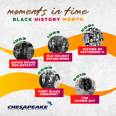 Chesapeake Utilities Black History Month Concepts black history month graphic design illustration