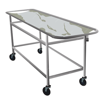 Stretcher patient trolley realistic vector illustration service table