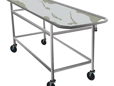 Stretcher patient trolley realistic vector illustration service table