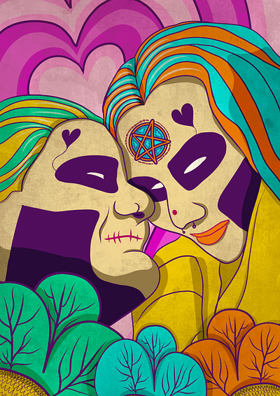 psychedelic love artwork design graphic design illustration sketch