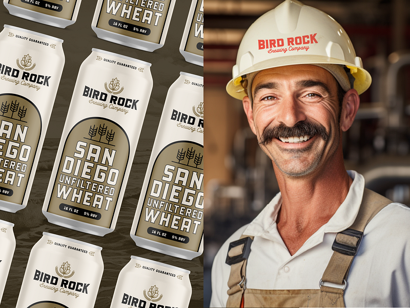 Bird Rock Brewing Co. Can Design Exploration beer beer branding beer can branding brewing california graphic design logo design package design packaging san diego traditional west coast