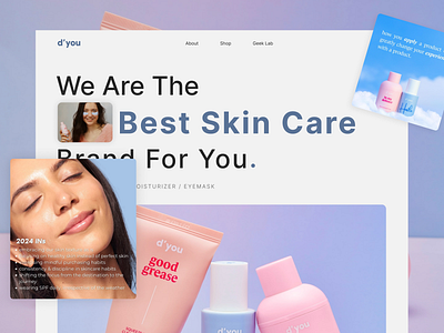 d'you Skincare Website Design branding clean website design dyou easy design for website magazine magazine style magazine website product website skincare skincare design skincare product skincare website trendy website typ typography ui ux website website design