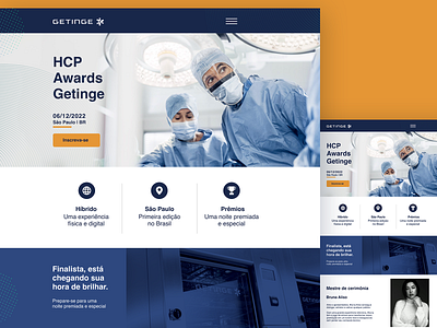 Getinge Awards 2022 clean design graphic design health landing landing page media medic medical modern page ui uiux ux web web design