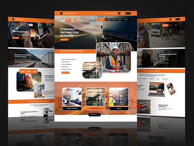 Logistics Website UI Design I Landing Page animation branding graphic design logo ui