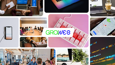 GROWEB - digital Agency badge branding design graphic design icon mexico