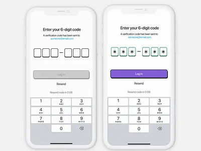 Verification Code / Pin Design brutalism code design mobile pin ui verification