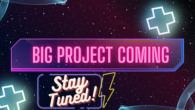 A stay tuned banner graphic design