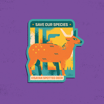 Philippine Spotted Deer animal animation biodiversity fauna filipino geometric illustration illustration illustrator philippines tourism vector