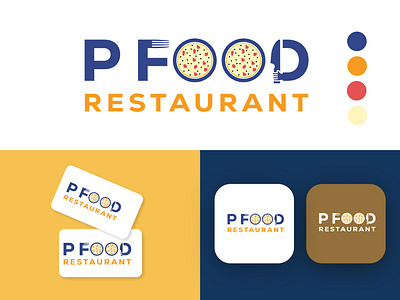 P Food Restaurant Logo Design. branding graphic design logo