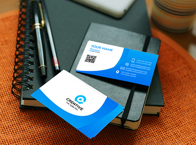 Blue Business Card blue business card branding business card graphic design