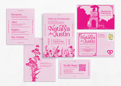 Spring Garden Party Wedding Invitation Suite graphic design invitation design invitation suite stationery design wedding stationery wedding suite
