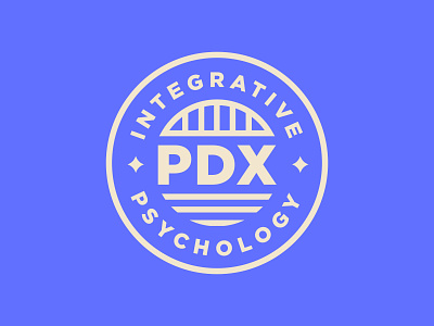 PDX Integrative Psychology badge badge design brand branding crest graphic design logo logo design logo mark oregon portland rebrand symbol symbolism type typography