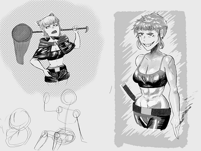 Some warm-up's branding characterdesign design digital graphic design illustration manga photoshop ui