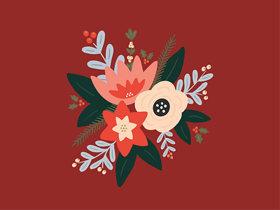Winter Floral floral graphic design illustration procreate winter