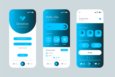 Donation mobile app infographic template flat style app app design app interface application graphic design logo mobile app motion graphics ui ui design ui kit ui ux ux design ux kit web app web interface website design