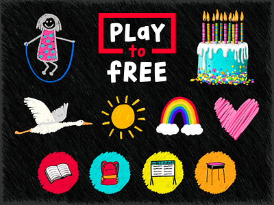 Play to Free Branding Project alwaysbecoloring branding design graphic design illustration logo procreate typography