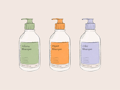 Shampoo packaging sketch branding design graphic design hair products packaging packaging design shampoo sketch