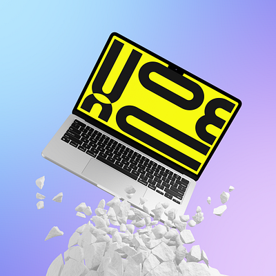 MacBook Shredded Rocks Mockup for DesignStripe App 3d apple branding design graphic design macbook macbook pro mockup modelling rendering ui