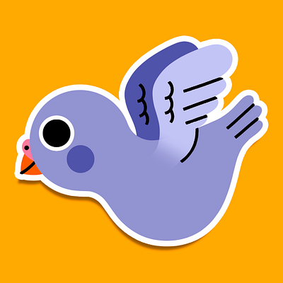 The Dove app illustration ilustración jhonny núñez sticker