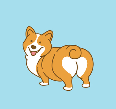 Corgi corgi dog graphic design illustration illustrator