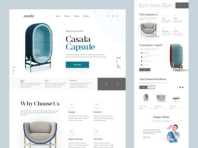 Casala - Furniture Store Design clickfunnel design ecommerce furniture homepage illustration interface landing landing page local store online store product landing shopify small store store ui web web design website wordpress