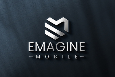 E Magine Mobile Logo 3d animation branding design graphic design illustration logo typography ui vector