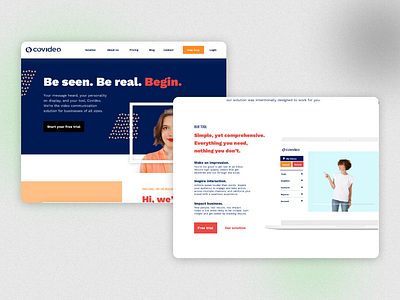 Covideo product design ui ux web web app