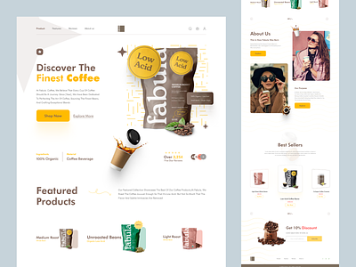 Febula - Organic Tea and Coffee Store coffee confectionary design ecommerce febula homepage interface landing landing page local store natural one product organic shopify small store store tea web web design website
