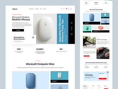 I-Mouse - Computer Hardware Store computer design hardware homepage illustration interface keyboard landing landing page mouse ui web web design website