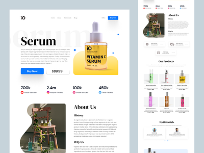 IQ - Shopify Cosmetics and Beauty Store cosmetic cream design homepage interface landing landing page local store product product details product landing page product page serum shopify small store store web web design website wordpress