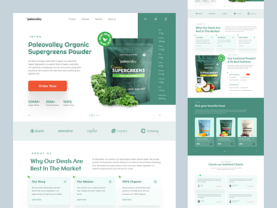 PaleoValley - Organic Food clickfunnel cosmetic design food food website funnel design funnel page homepage landing landing page lotion quick sale page sales funnel sales page shopify theme customization squeeze page web design website